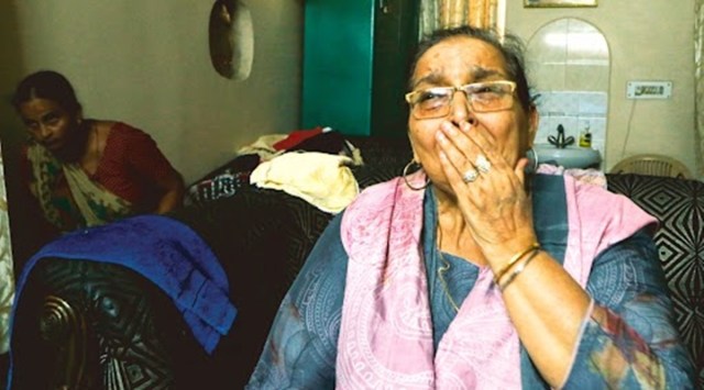 Hermohinder Kaur a victim of 1984 roits of Kanpur get emotional after remeber the incident of roits.along with story by Asad Rehman. (Express photo by Vishal Srivastav)
