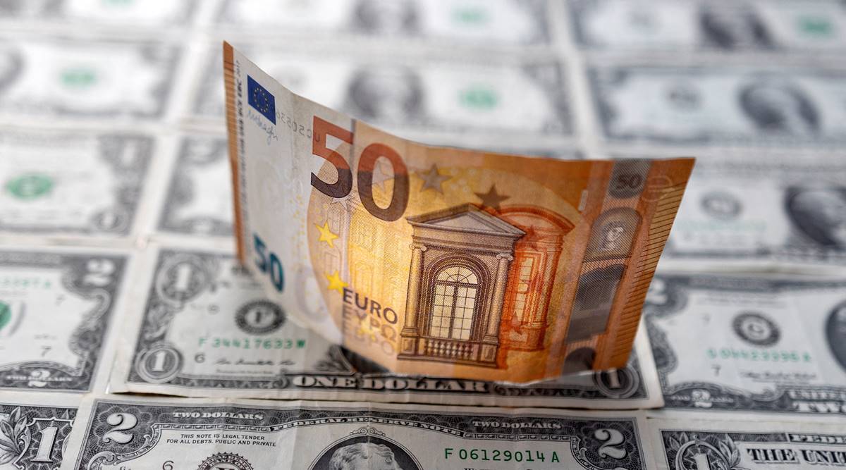 What does it mean that the euro has fallen below parity with the