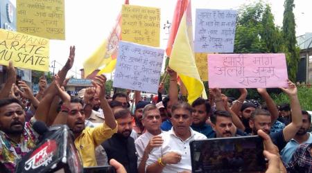 Ankur Sharma warned that “the people of Jammu province will rise in revolt soon if the powers-that-be in New Delhi continued to treat Jammu as Kashmir’s colony in its bid to appease, please and pamper jihadists in Kashmir”.