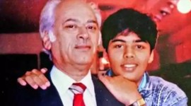 karan johar with father yash johar