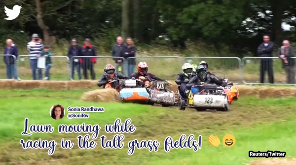 Lawn Mower World Championships, Lawn Mower World Championships 2022, england Lawn Mower race, lawn mower race held in England, Indian Express