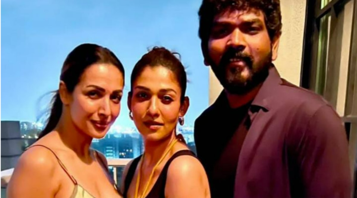 Malaika Arora meets newlyweds Nayanthara and Vignesh Shivan in ...