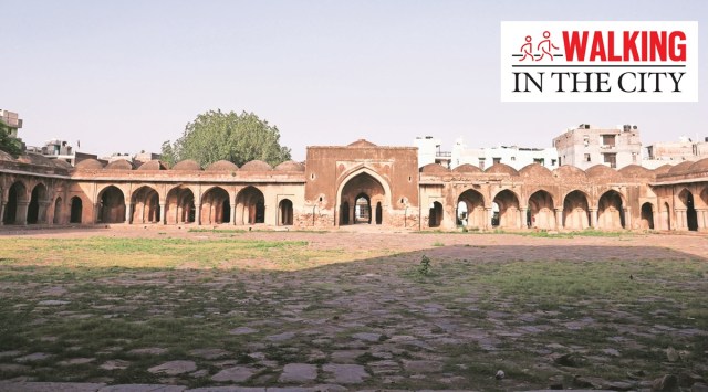Today, the Begumpur mosque is the second-largest in Delhi after the Jama Masjid. (Express Photo by Sara Singh)