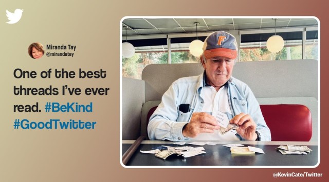 Old man gives money to strangers in hopes of spreading love, Man gives money to strangers in Florida, Wholesome viral threads, Viral tweets, Feel good tweets, Indian Express