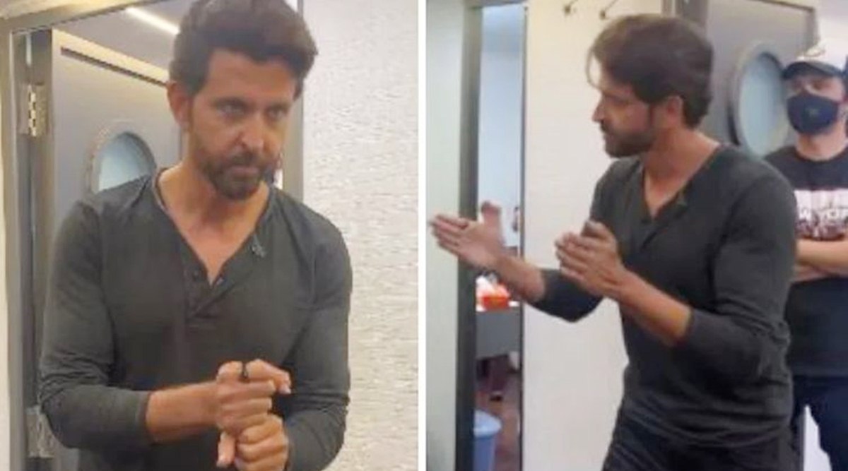 Hrithik Roshan Plays Charades With His Team Can You Guess The Movie Entertainment News The Indian Express