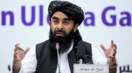 Zabiullah Mujahid press conference in Kabu Taliban, press conference, Afghanistan