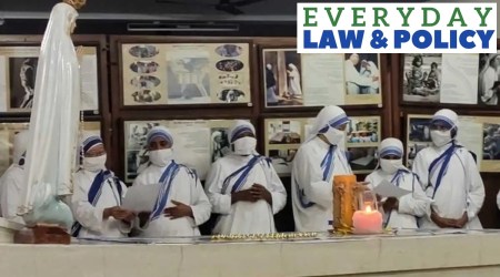 On December 25 last year, the MHA had refused to renew the FCRA registration of Mother Teresa’s Missionaries of Charity, based on “adverse inputs”. (Express Photo, file)