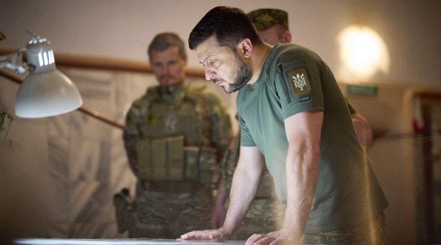 In this photo provided by the Ukrainian Presidential Press Office on Friday, July 8, 2022, Ukrainian President Volodymyr Zelenskyy attends a meeting with military officials during his visit the war-hit Dnipropetrovsk region. (Ukrainian Presidential Press Office via AP)