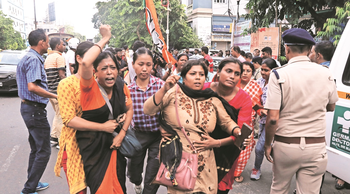 BJP Mahila Morcha protests assault on pregnant woman | Kolkata News ...