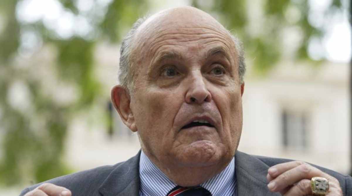 Former New York City mayor Rudy Giuliani speaks during a news conference on June 7, 2022, in New York. Giuliani's lawyer says prosecutors in Atlanta have said Giuliani is a target of their criminal investigation into possible illegal attempts by then-President Donald Trump and others to interfere in the 2020 general election in Georgia. (AP Photo/Mary Altaffer, File)
