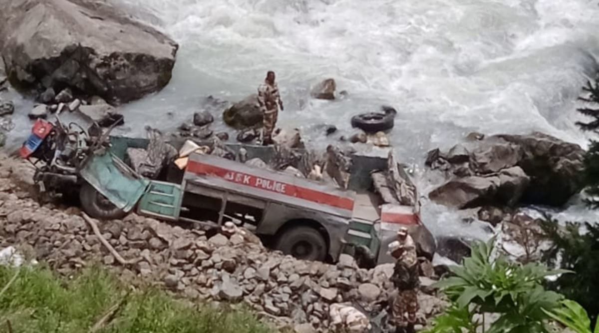 J&K: Seven ITBP personnel dead, 30 injured as bus falls into Pahalgam riverbed - The Indian Express
