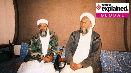 Osama bin Laden sits with his adviser Ayman al-Zawahiri, an Egyptian linked to the al Qaeda network, during an interview with Pakistani journalist Hamid Mir (not pictured) in an image supplied by Dawn newspaper November 10, 2001. (Hamid Mir/Editor/Ausaf Newspaper for Daily Dawn/Handout via Reuters) 
