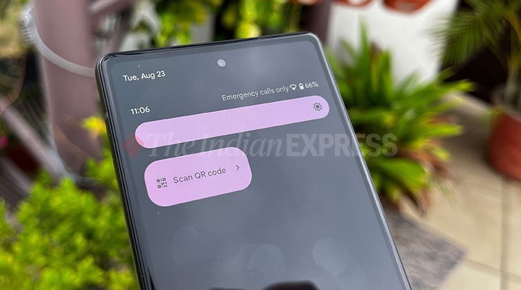 Android 13's QR code scanner seen in the Quick Settings