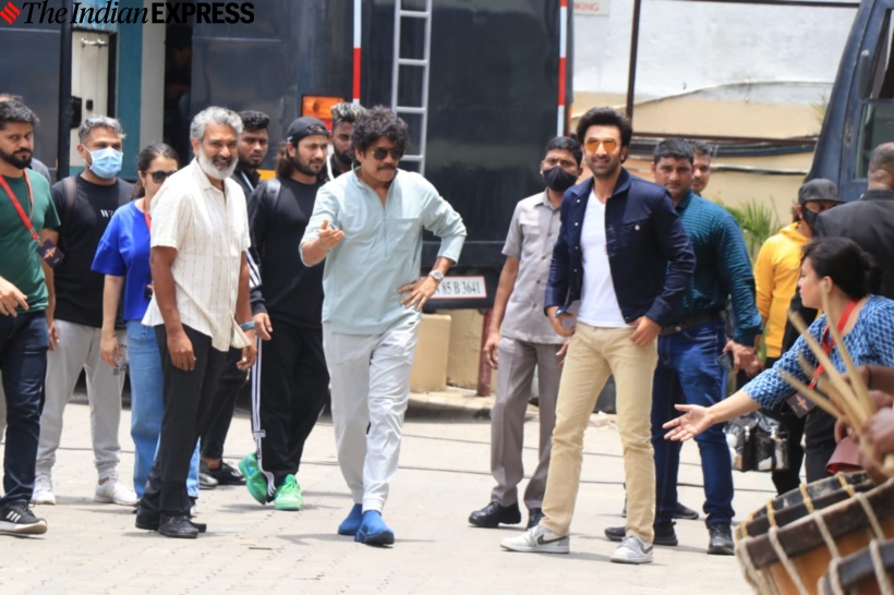 Pics: Ranbir Kapoor, Nagarjuna, SS Rajamouli enjoy traditional meal as they  promote 'Brahmastra' in Chennai