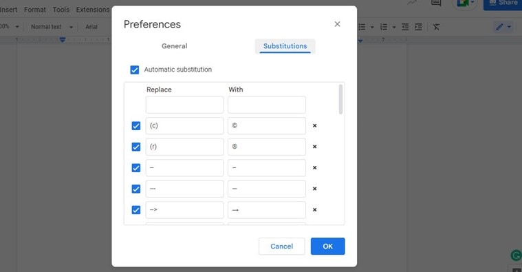 Custom Shortcuts in Google Docs.