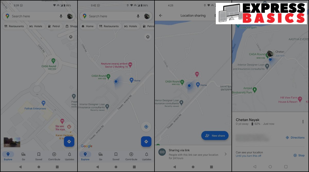 ExpressBasics: How to share your Live Location with Google Maps ...