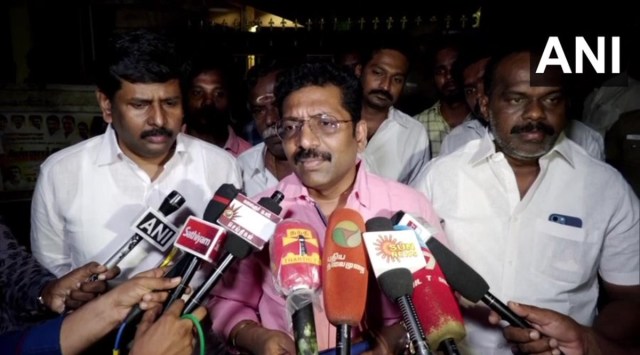 Saravanan told news agency ANI that he had met and apologised to Finance Minister Thiagarajan as the attack made him feel uneasy. "It is a relief to meet him and apologize." (ANI/Twitter) 