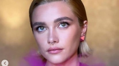 Florence Pugh was 'comfortable' showing her 'small breasts' in sheer pink  Valentino gown
