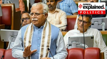 Haryana Chief Minister Manohar Lal Khattar speaks on the first day of the Monsoon Session of Haryana Vidhan Sabha, in Chandigarh. (PTI Photo)