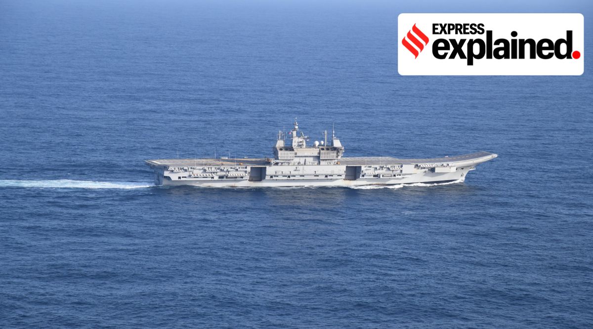 Indigenous Aircraft Carrier (IAC-1) at sea. (Source: Indian Navy)
