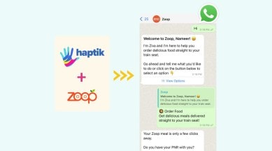 IRCTC WhatsApp food chatbot Zoop