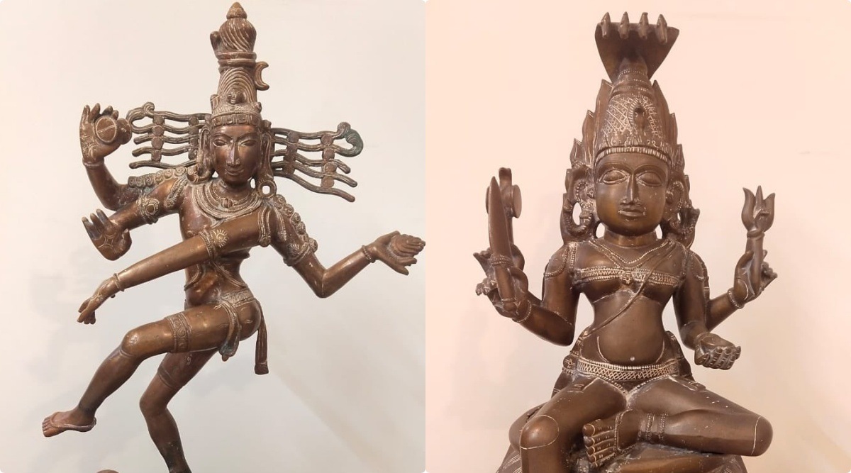 "The idols have markings and slots for fixing them on temple palanquins to be carried in a procession during festivals. Hence, they are indisputably temple idols," K Jayanth Murali, DGP of Idol Wing CID, said. (Twitter/@JayanthMurali)