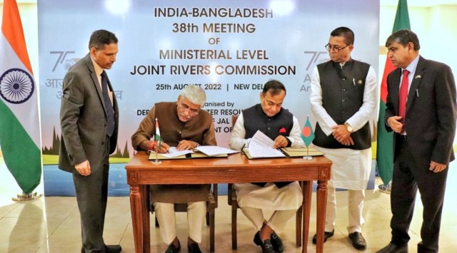 India-Bangladesh relations, Kushiyara river, Joint Rivers Commission (JRC), Gajendra Singh Shekhawat, Indian Express, India news, current affairs, Indian Express News Service, Express News Service, Express News, Indian Express India News