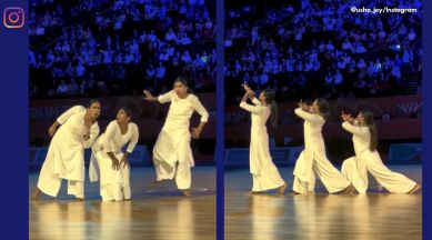 Dancer Usha Jey, Hybrid Bharatanatyam viral, Kuthu at CWG 2022, Kuthu Commonwealth Games 2022 closing ceremony, Indian Express