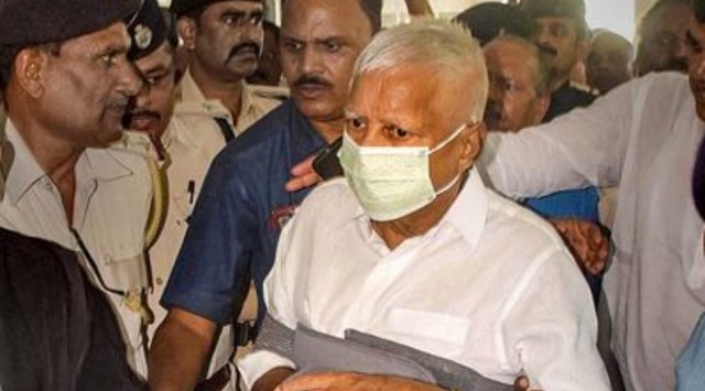 RJD Chief Lalu Prasad appears in court in a case of violation of model code of conduct, in Hajipur, Wednesday, Aug 24,2022. (PTI)