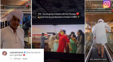 Man goes to theatre, 42 years, film, movie, Raksha Bandhan, grandfather, grandson, viral, trending