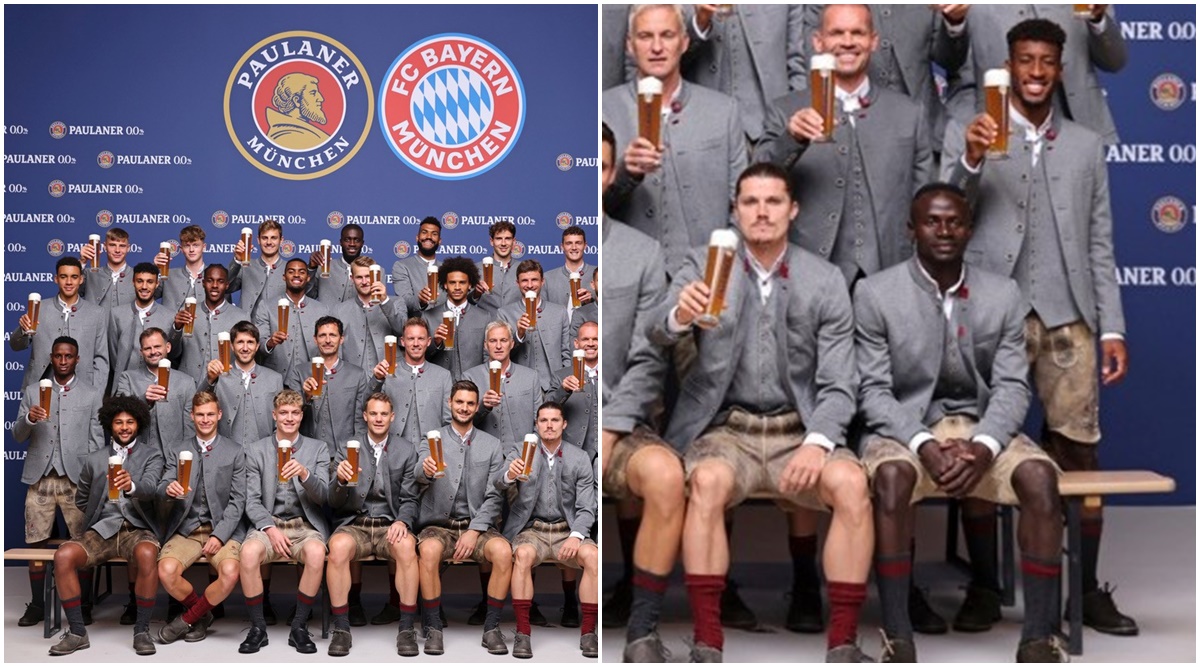 Sadio Mane poses emptyhanded as Bayern teammates raise a pint of beer in photoshoot | Sports News,The