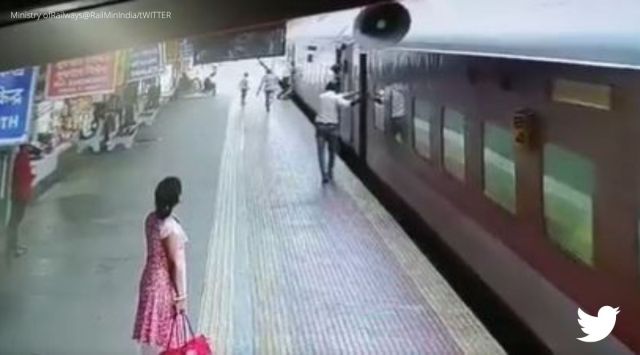 Railway Ministry, RPF rescue elderly woman and her son, woman and son slips while boarding train, West Bengal, Bankura, indian express