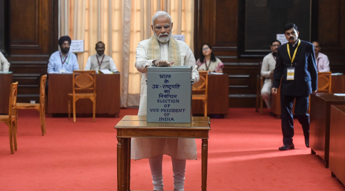 In pics MPs cast their votes to elect India’s next VicePresident