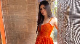 Mouni Roy, Mouni Roy fashion, Mouni Roy summer fashion, Mouni Roy dress, Mouni Roy orange dress, Mouni Roy news, Mouni Roy photos, Mouni Roy and Lauren Gottlieb, celeb fashion, indian express news