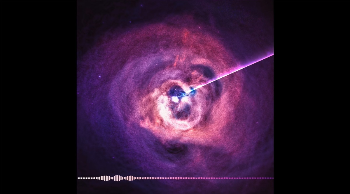 soundwave of audio from a black hole