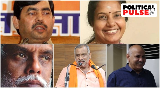 (Clockwise) Vanathi Srinivasan, Manish Sisodia, J C Madhuswamy, Civic Chandran, and Syed Shahnawaz Hussain.