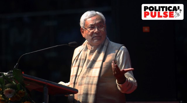 There is also at least one change from earlier instances of Nitish's brinkmanship that is making the BJP nervous. (Express photo by Prem Nath Pandey)