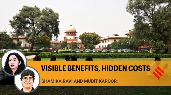 Shamika Ravi and Mudit Kapoor write: The SC is now considering setting up an expert panel to examine the issue of freebies announced by the political parties during elections. (File)