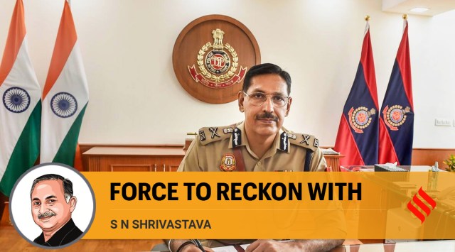 Sanjay Arora, a Tamil Nadu-cadre IPS officer who headed the paramilitary force ITBP, takes charge as Delhi's Commissioner of Police, in New Delhi, Monday, Aug 1, 2022. (PTI Photo/Manvender Vashist Lav)