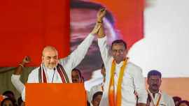 Telangana by poll, Amit Shah in Hyderabad, Amit Shah address Munugode public rally, Rajagopal Reddy, Nalgonda district, Munugode constituency
