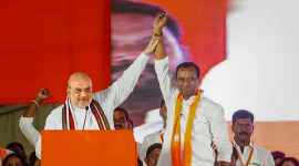 Telangana by poll, Amit Shah in Hyderabad, Amit Shah address Munugode public rally, Rajagopal Reddy, Nalgonda district, Munugode constituency