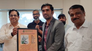 Noted environmentalist Avinash Narayanaswamy makes pit stop at APCCI office on international expedition