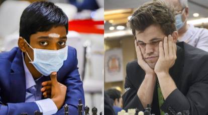Fully deserved: Magnus Carlsen congratulates Praggnanandhaa after losing to Indian GM