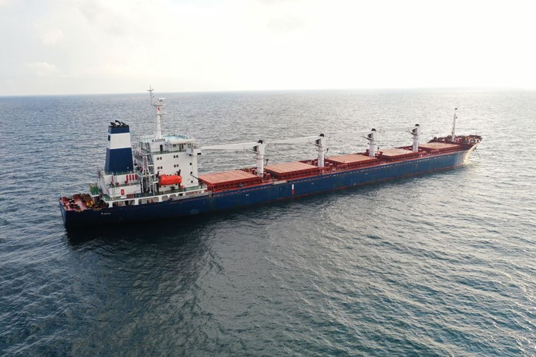 Sierra Leone-flagged Razoni's voyage |  First grain cargo ship