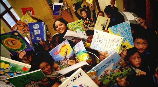 Ruchi Dhona's library claims to have issued around 5,000 books to over 100 local children. (Express)