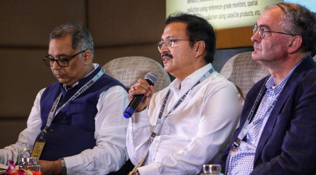 Developing and building these jobs, available within academia, tech and health sectors, can significantly help in taking the National Clean Air Programme (NCAP) forward to its second phase, IIT professor S N Tripathi (centre), said. (Express photo)