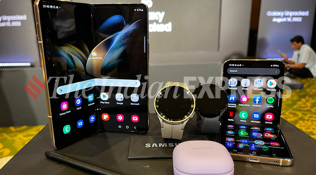 Samsung Galaxy Z Fold 4 Galaxy Z Flip 4 Announced With Improved Performance Displays Technology News The Indian Express