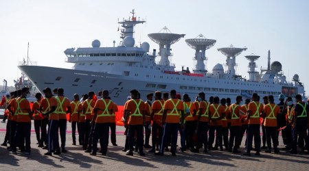 Chinese ship at Hambantota calls for New Delhi to look closely at its mar...