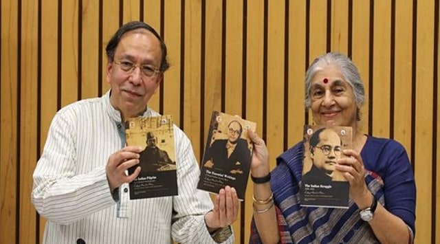 Sugata Bose and Subhashini Ali during the book launch of The Indian Struggle, on Subhas Chandra Bose at IIC, New Delhi, on Tuesday, August 23. (Express photo by Abhinav Saha)