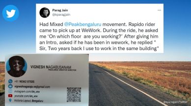 Peak Bengaluru, Twitter, Rapido rider, interesting chat